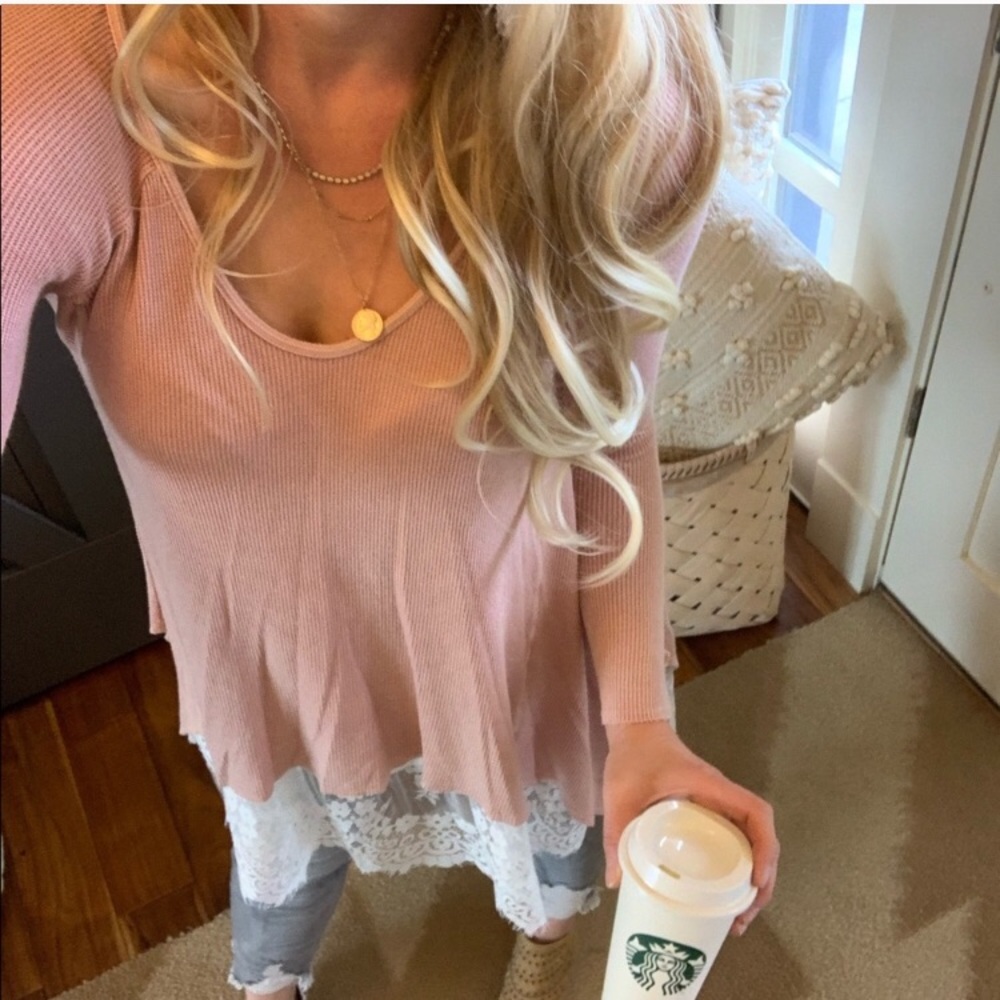 NWT Blush Pink Knit Blouse